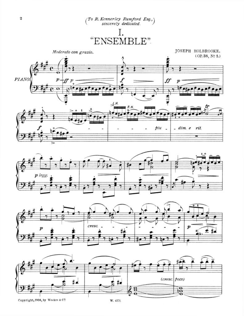 Holbrooke, Joseph Pianorarescores