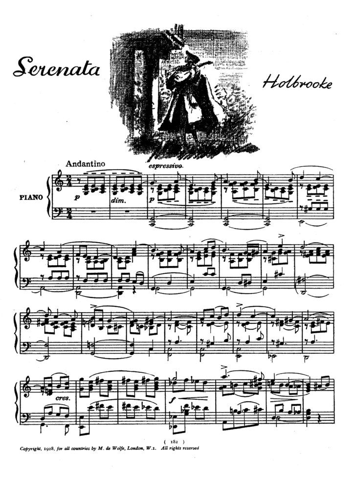 Holbrooke, Joseph Pianorarescores