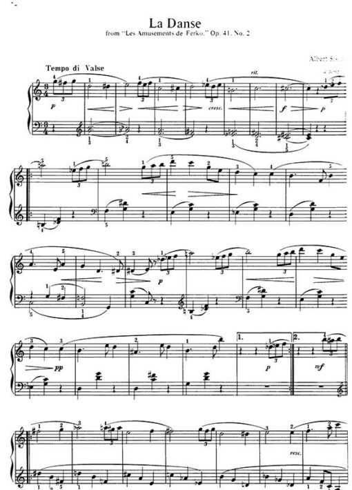 Albert Siklos piano sheet music