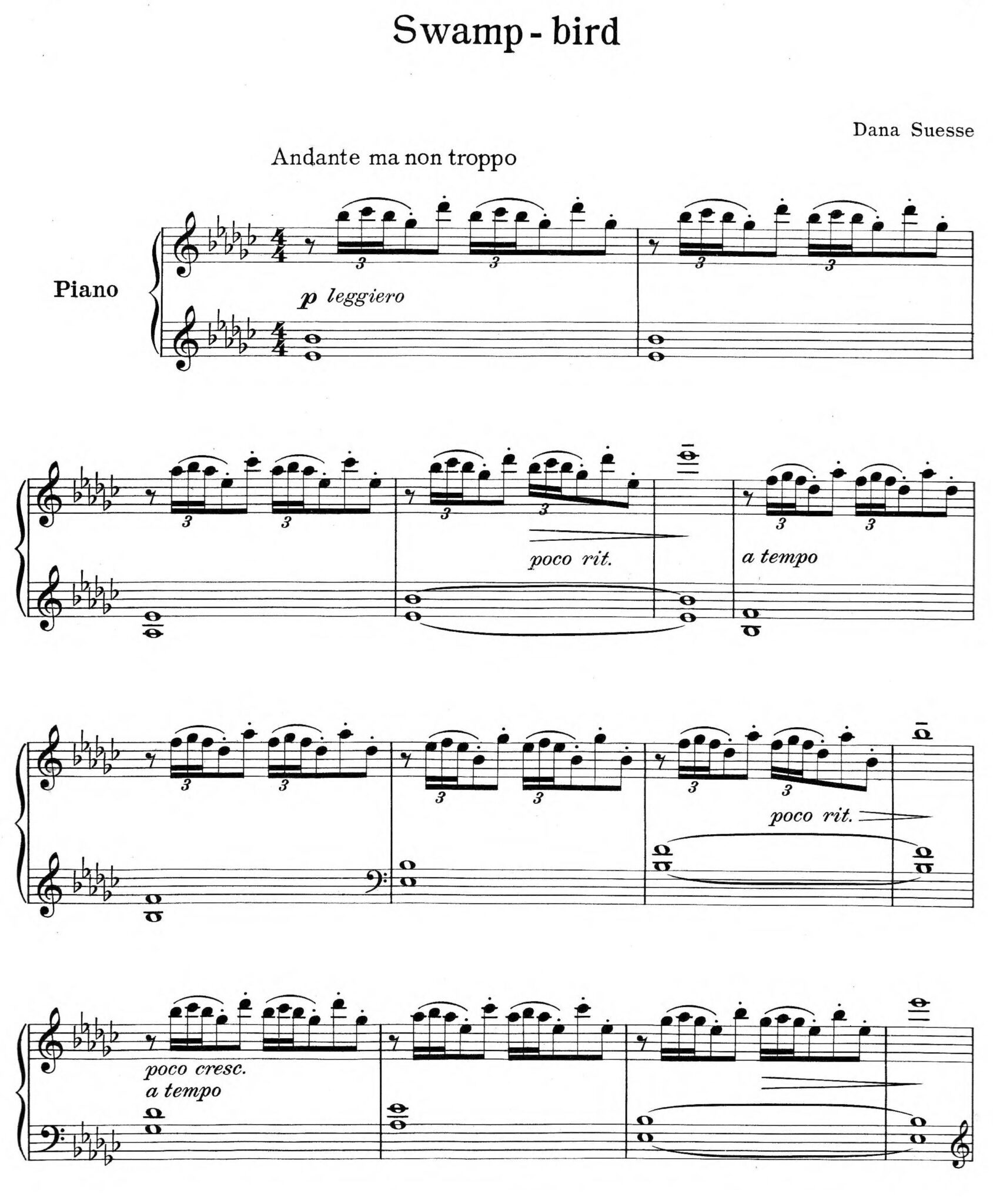 Dana Suesse Jazz Nocturne Rhumba Night piano works Pianorarescores