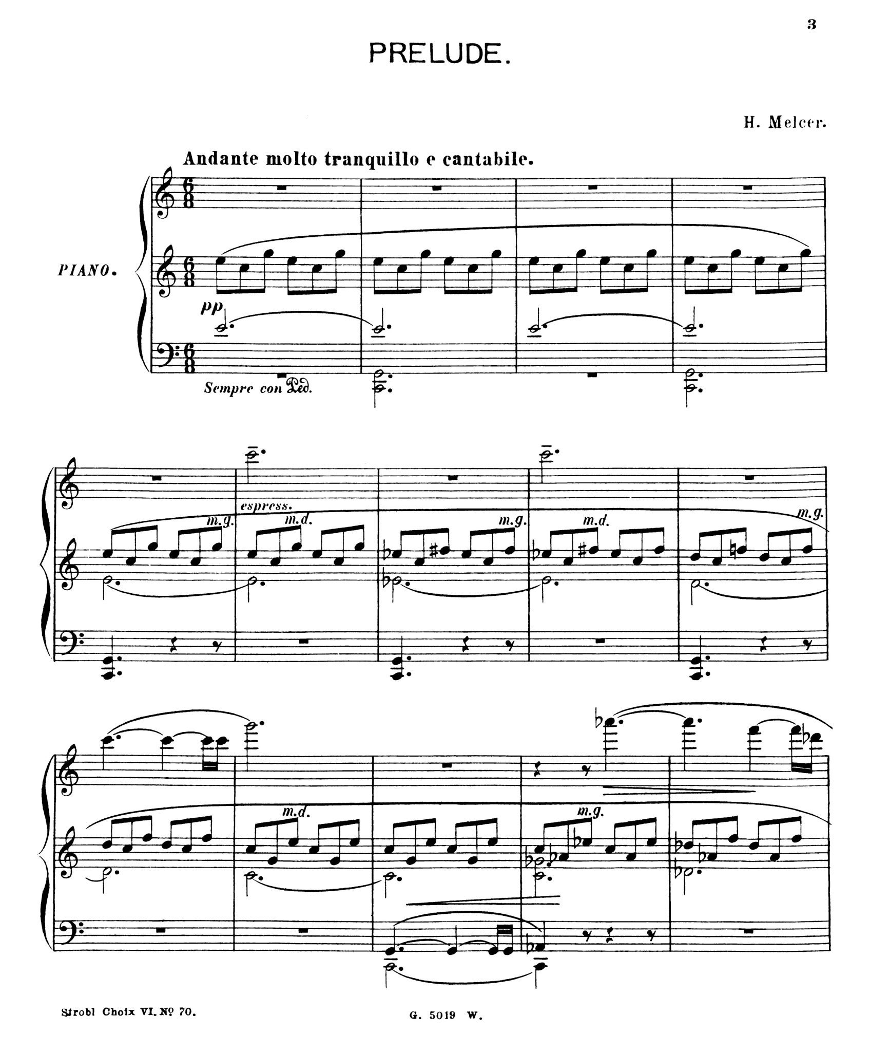 MelcerSzczawiński, Henryk Pianorarescores