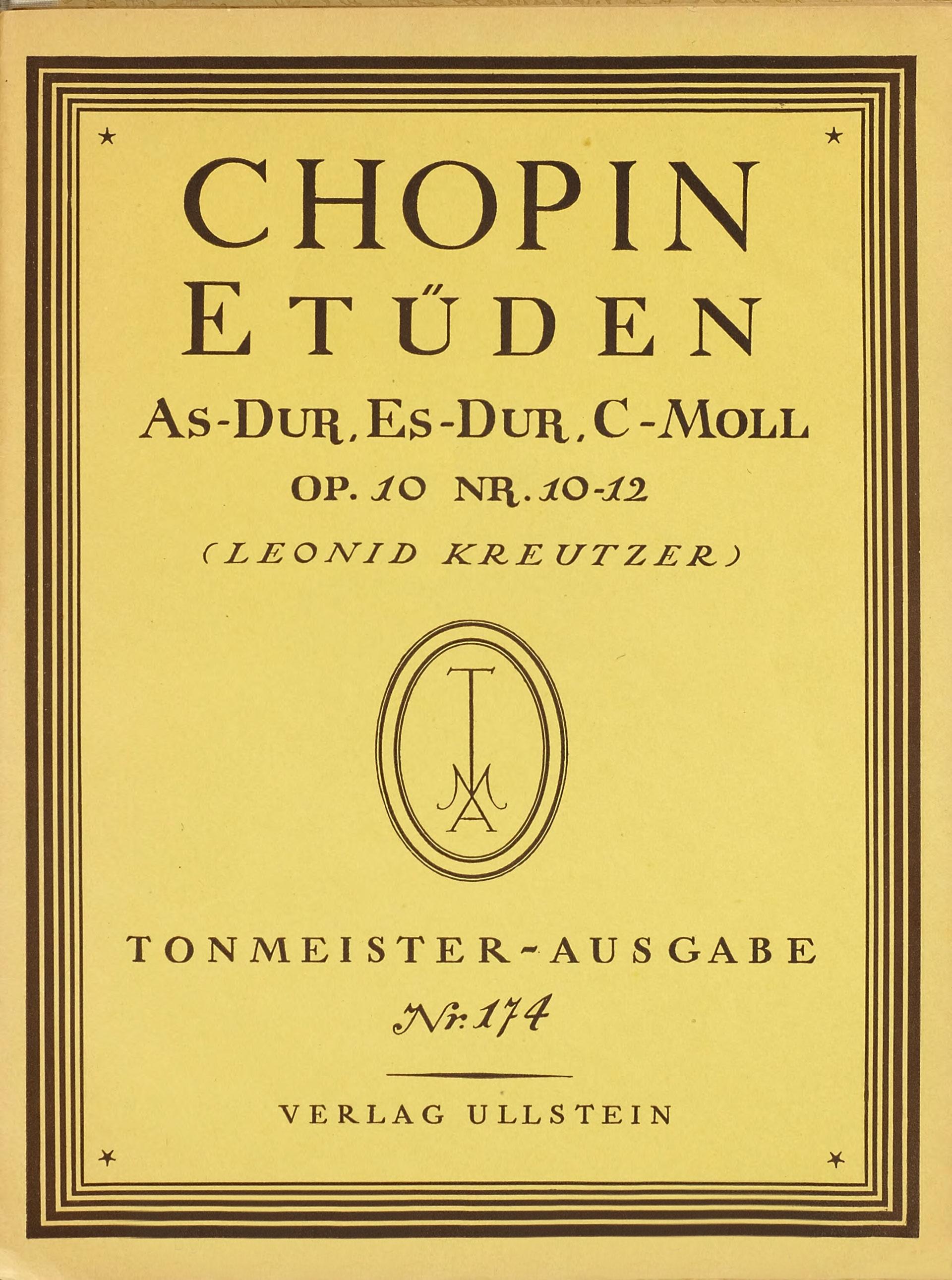 Leonid Kreutzer Chopin Studies Op.10